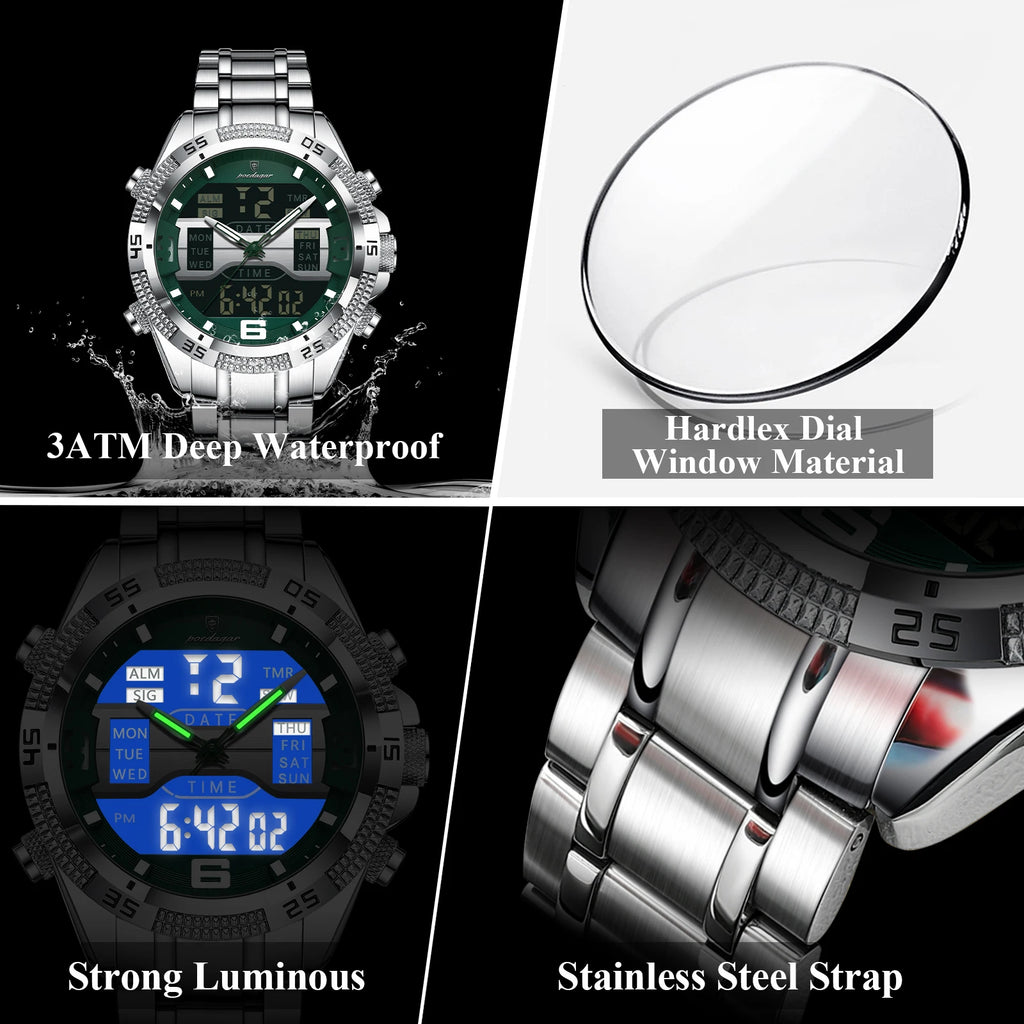 S-Digital Watch Luxury Digital Week SILVER Brand Watch