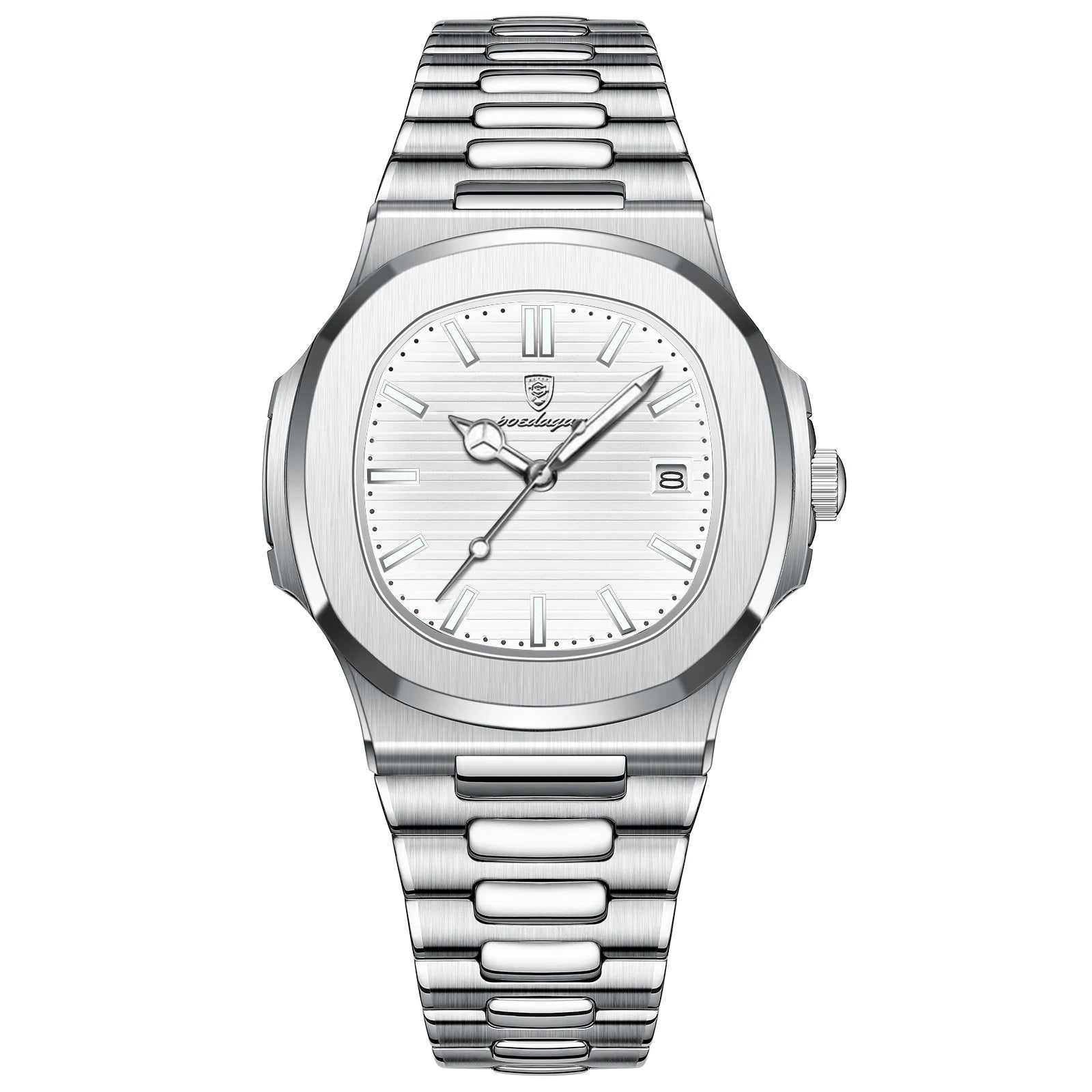 S-Exclusive Square Luxury Men SILVER Brand Watch