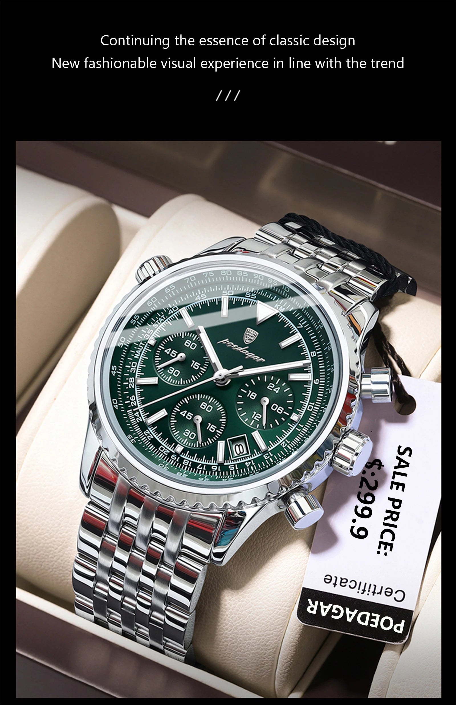 Dagar Watch Luxury SILVER Brand Watch