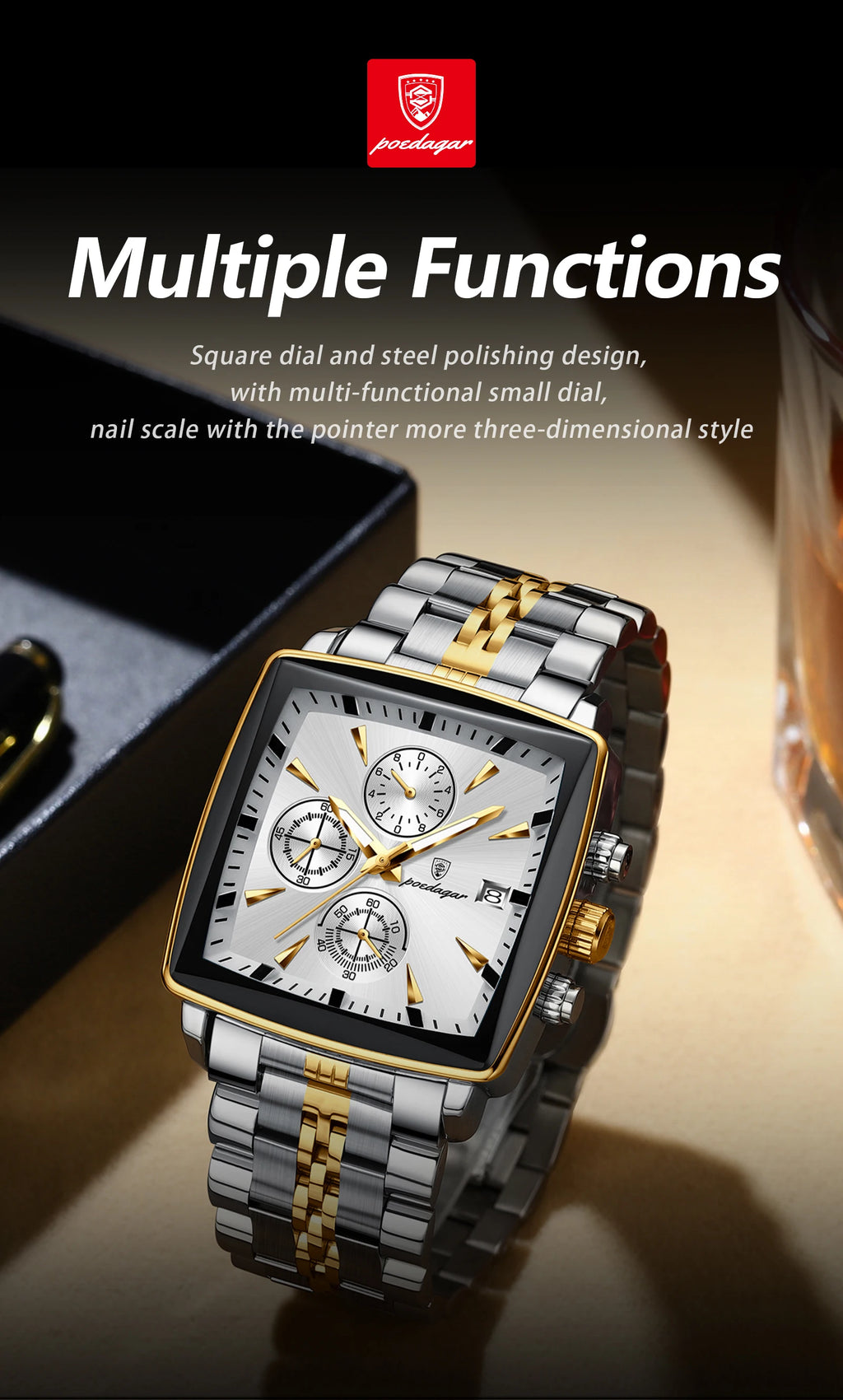 S-Squared Chronograph Luxury Watch SILVER Brand Watch