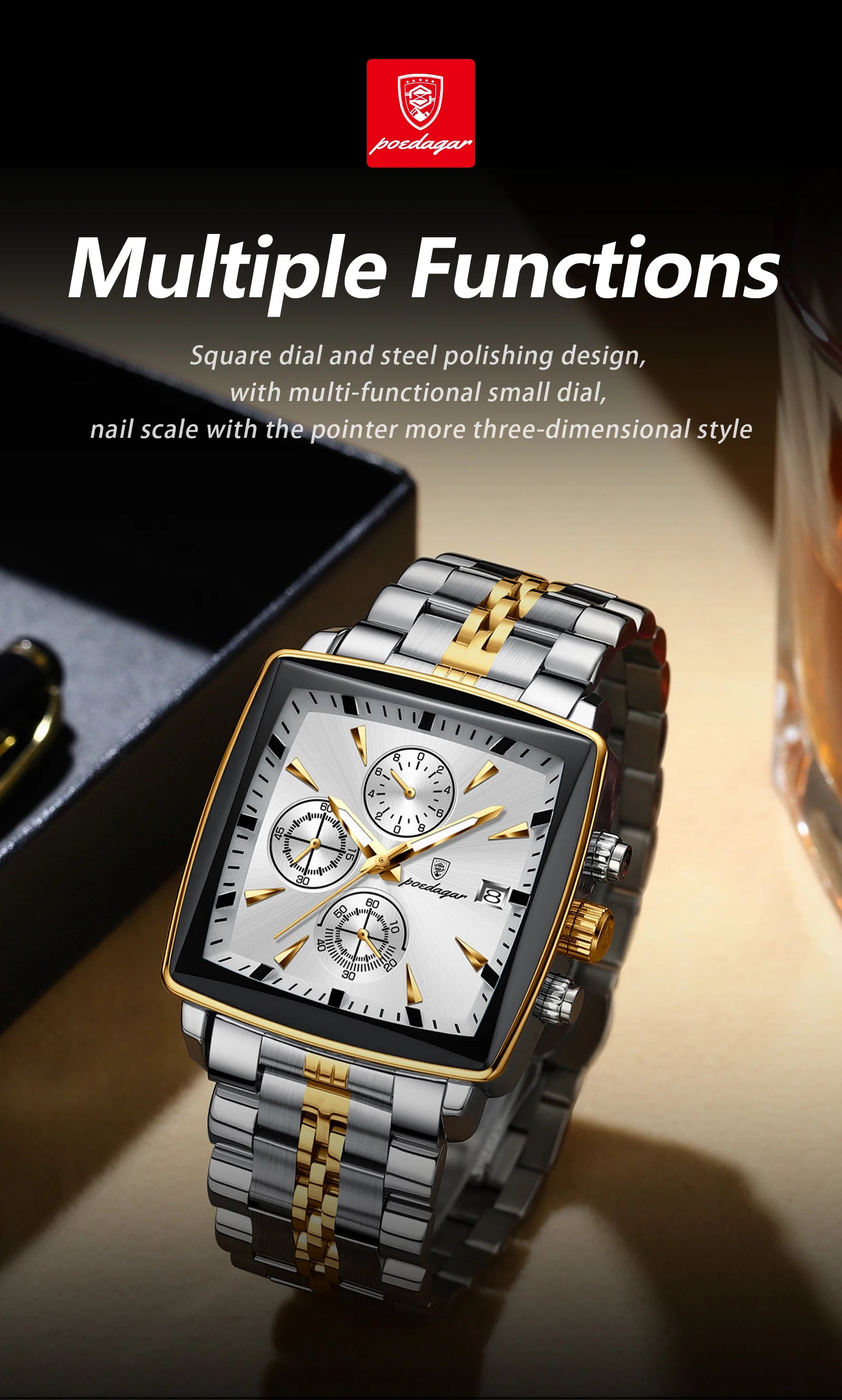 S-Squared Chronograph Luxury Watch SILVER Brand Watch