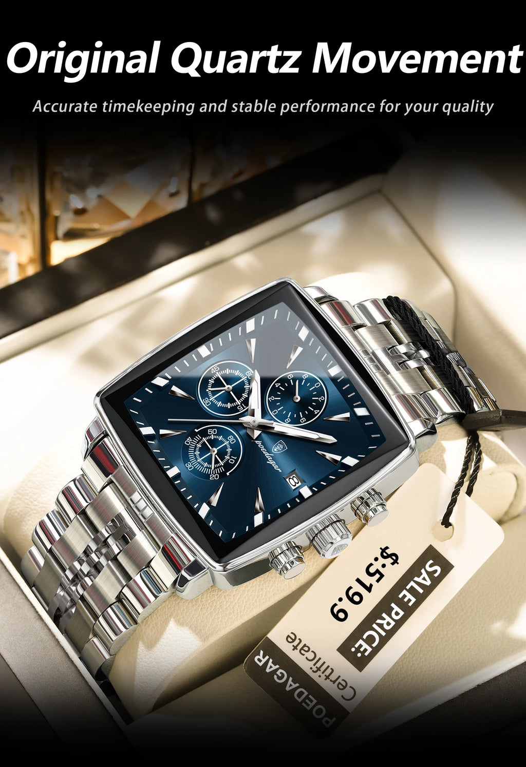 Xsquare Watch Luxury SILVER Brand Watch