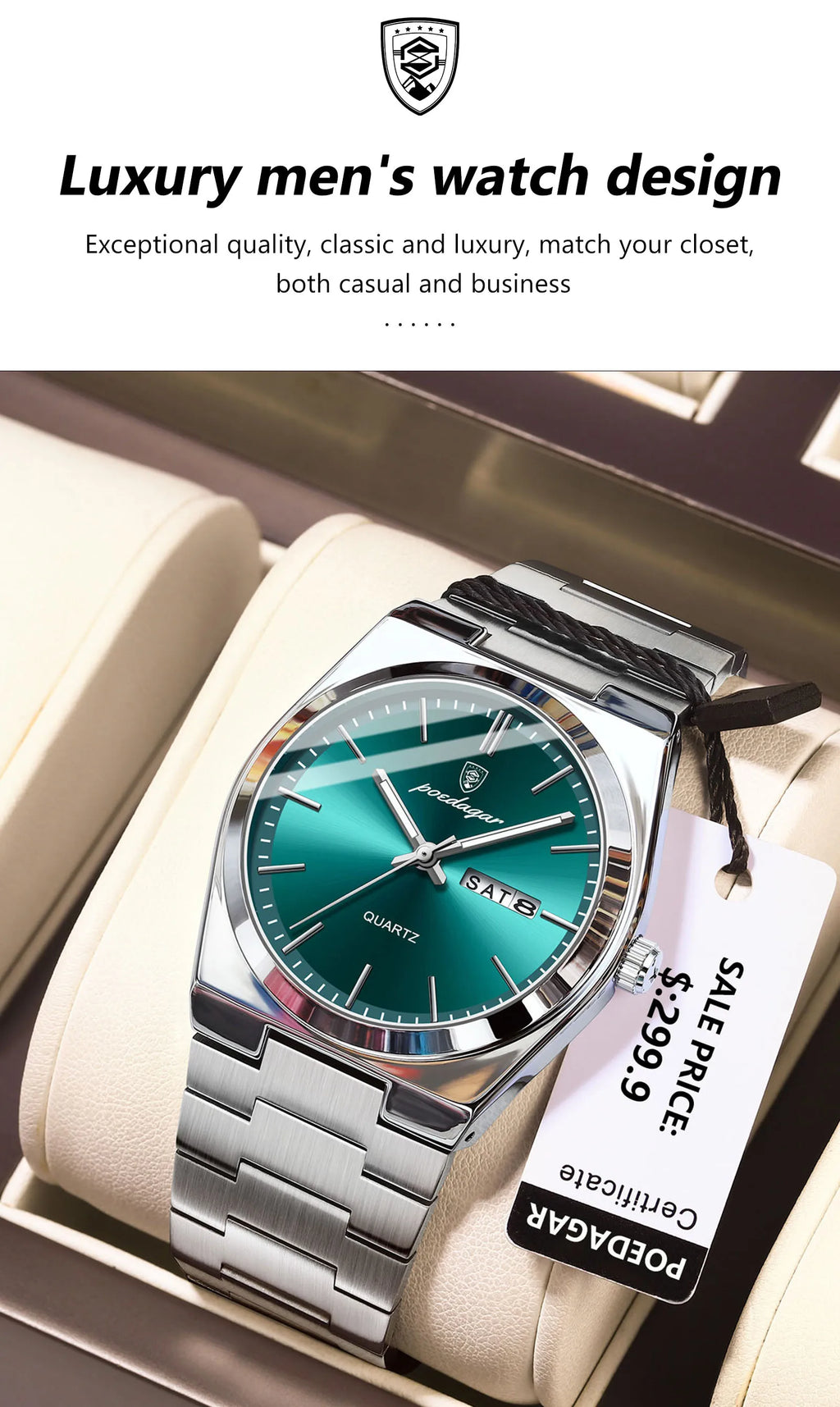 S-Steel Watch Luxo SILVER Brand Watch