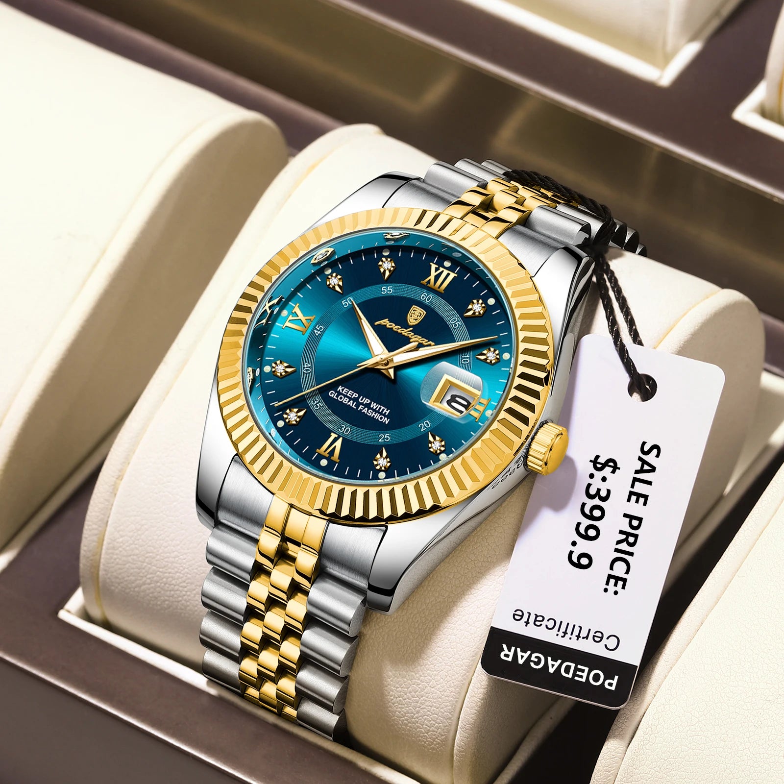 S-Lin Luxury Gold Quartz SILVER Brand Watch