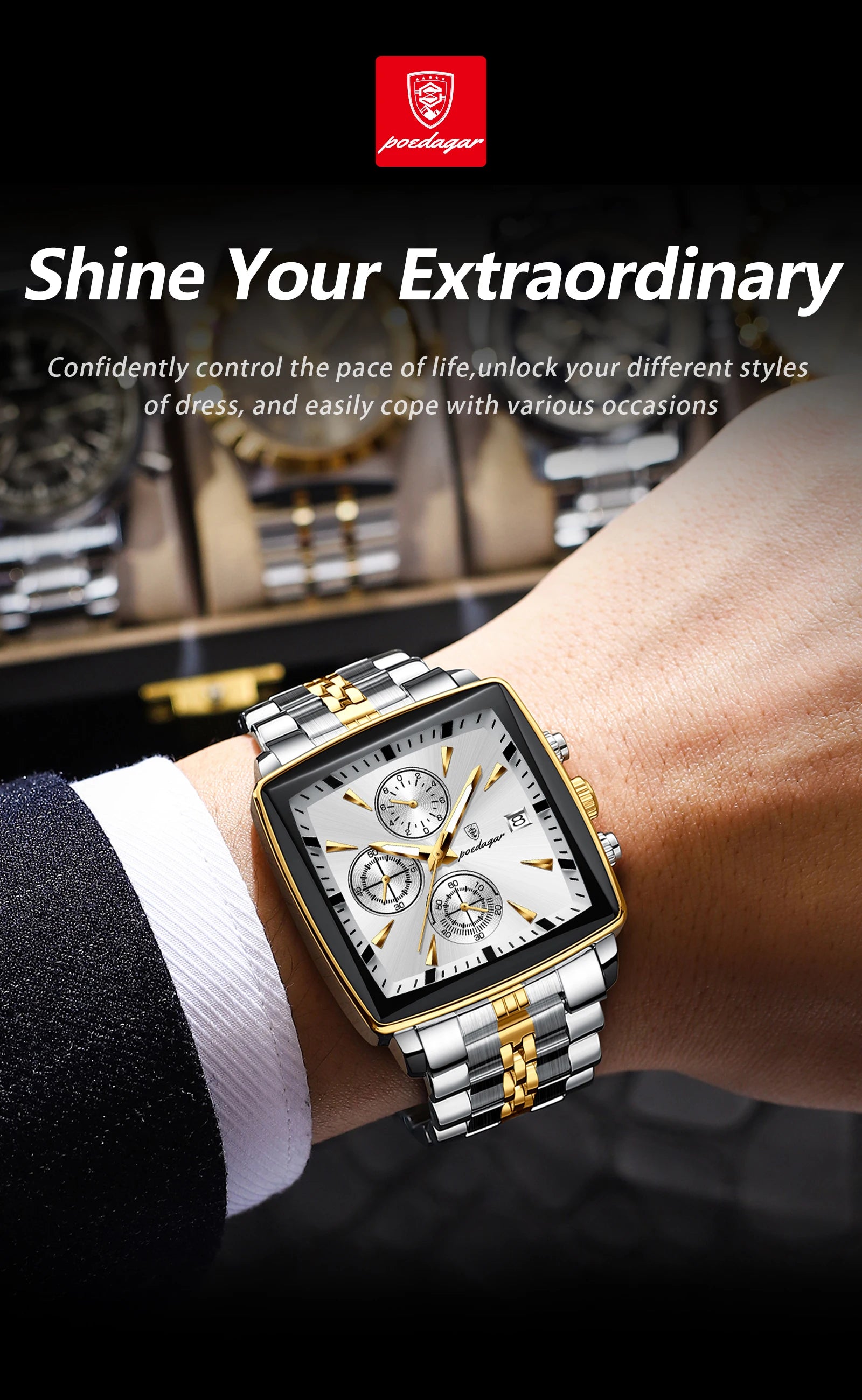 S-Squared Chronograph Luxury Watch SILVER Brand Watch