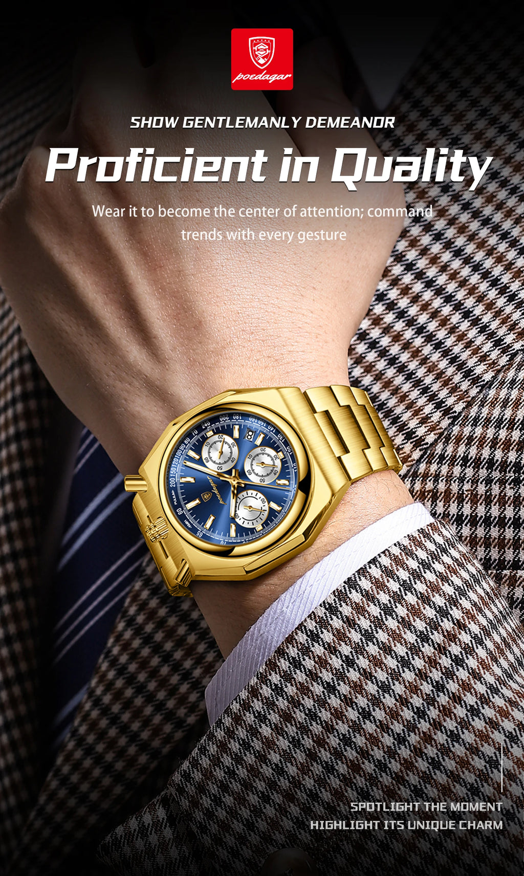 S-3Globe Luxury Chronograph Watch SILVER Brand Watch