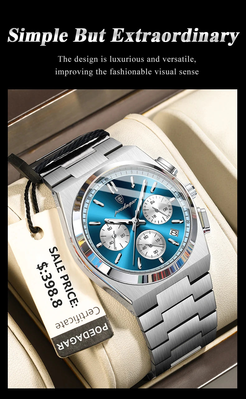 3-Globe Luxury Watch SILVER Brand Watch