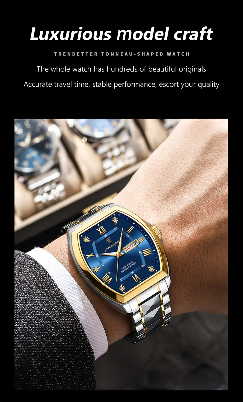 Ox-Roman Luxury Watch  Steel SILVER Brand Watch