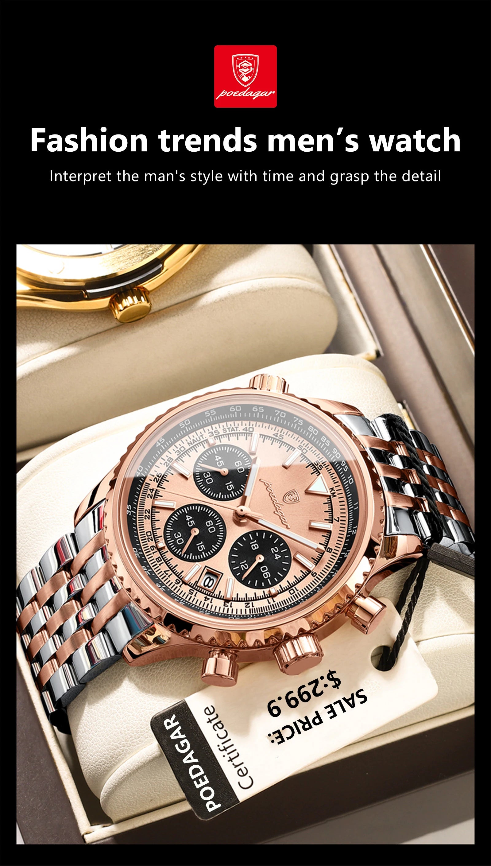 Dagar Watch Luxury SILVER Brand Watch