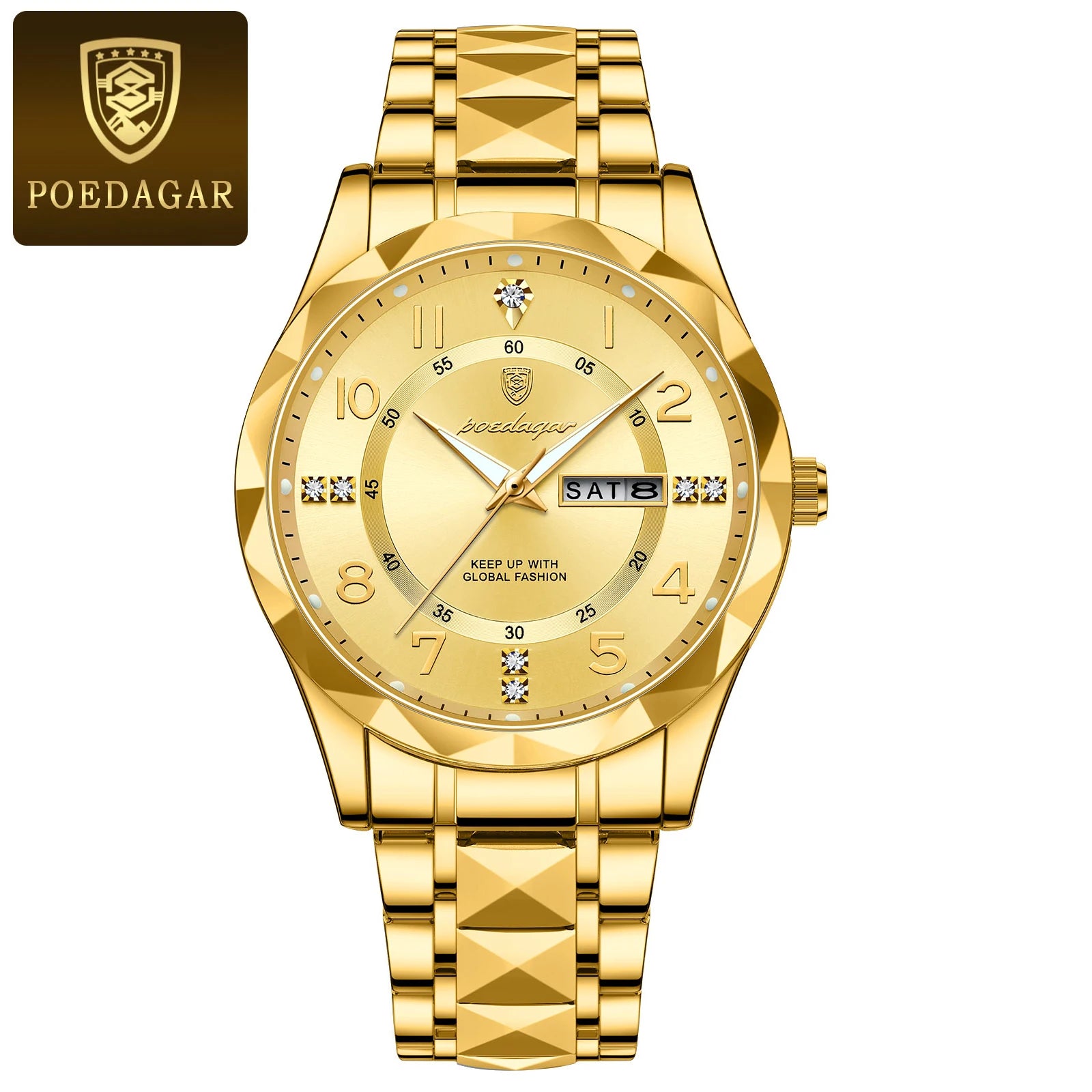 Luxury Men Luminous Wristwatch SILVER Brand Watch