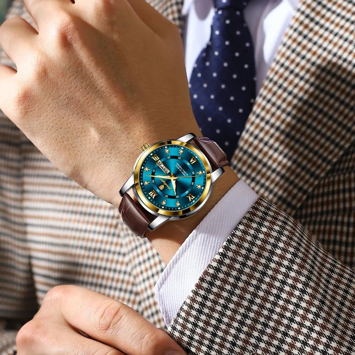 S-Rich Luxury Business Men Watch SILVER Brand Watch