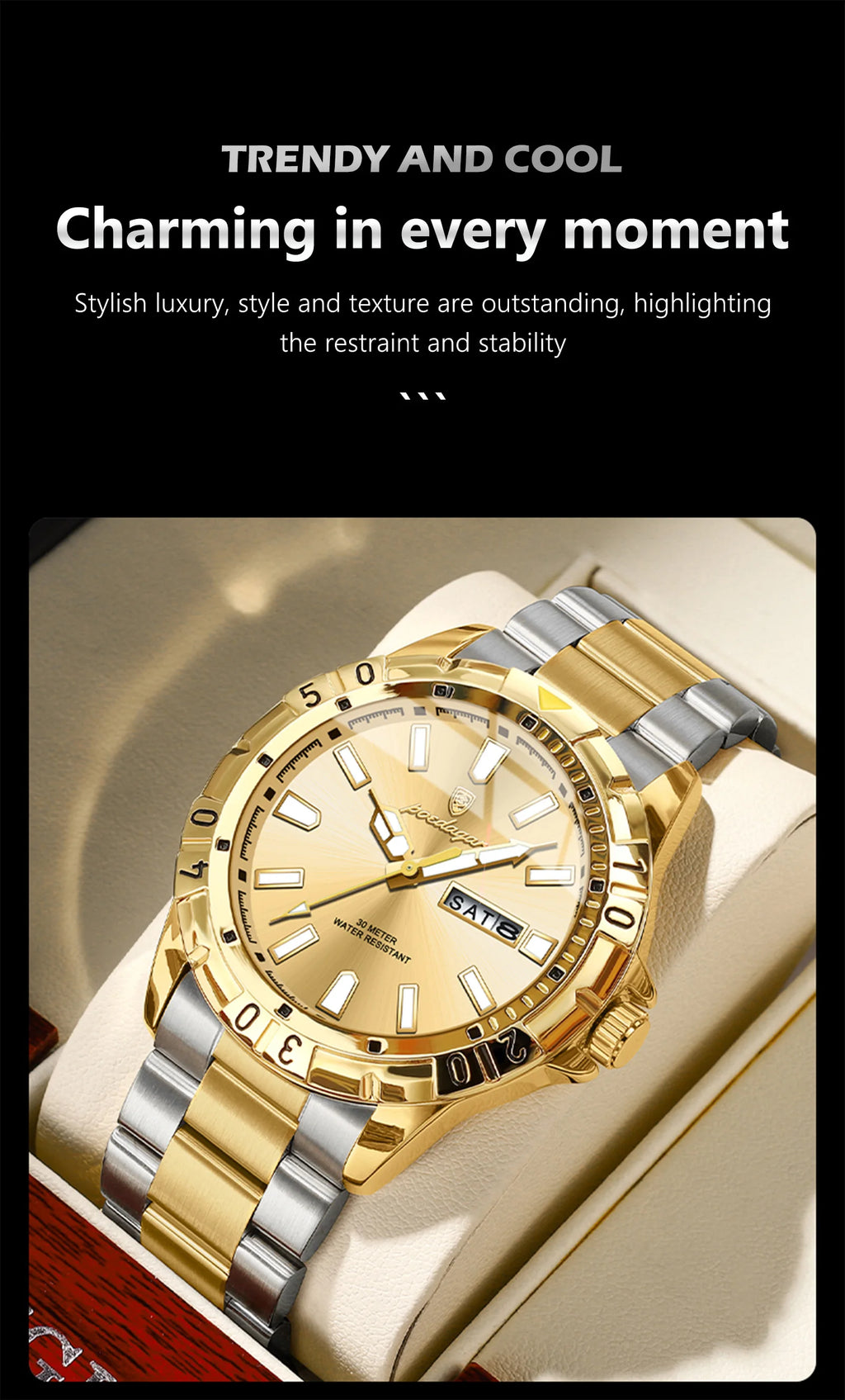 S-Qartz Luxury Man Watch SILVER Brand Watch