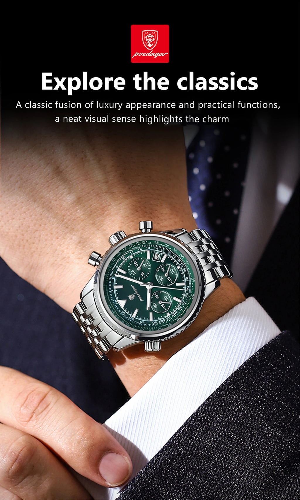 Dagar Watch Luxury SILVER Brand Watch