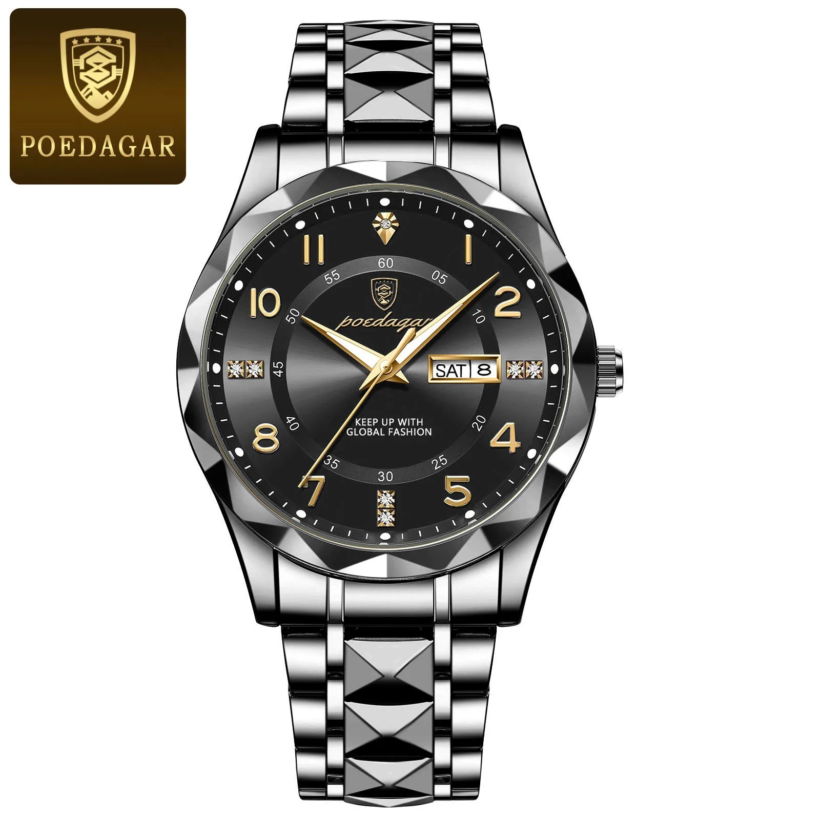 Luxury Men Luminous Wristwatch SILVER Brand Watch