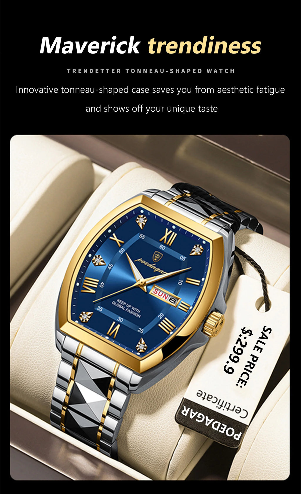 Ox-Roman Luxury Watch  Steel SILVER Brand Watch