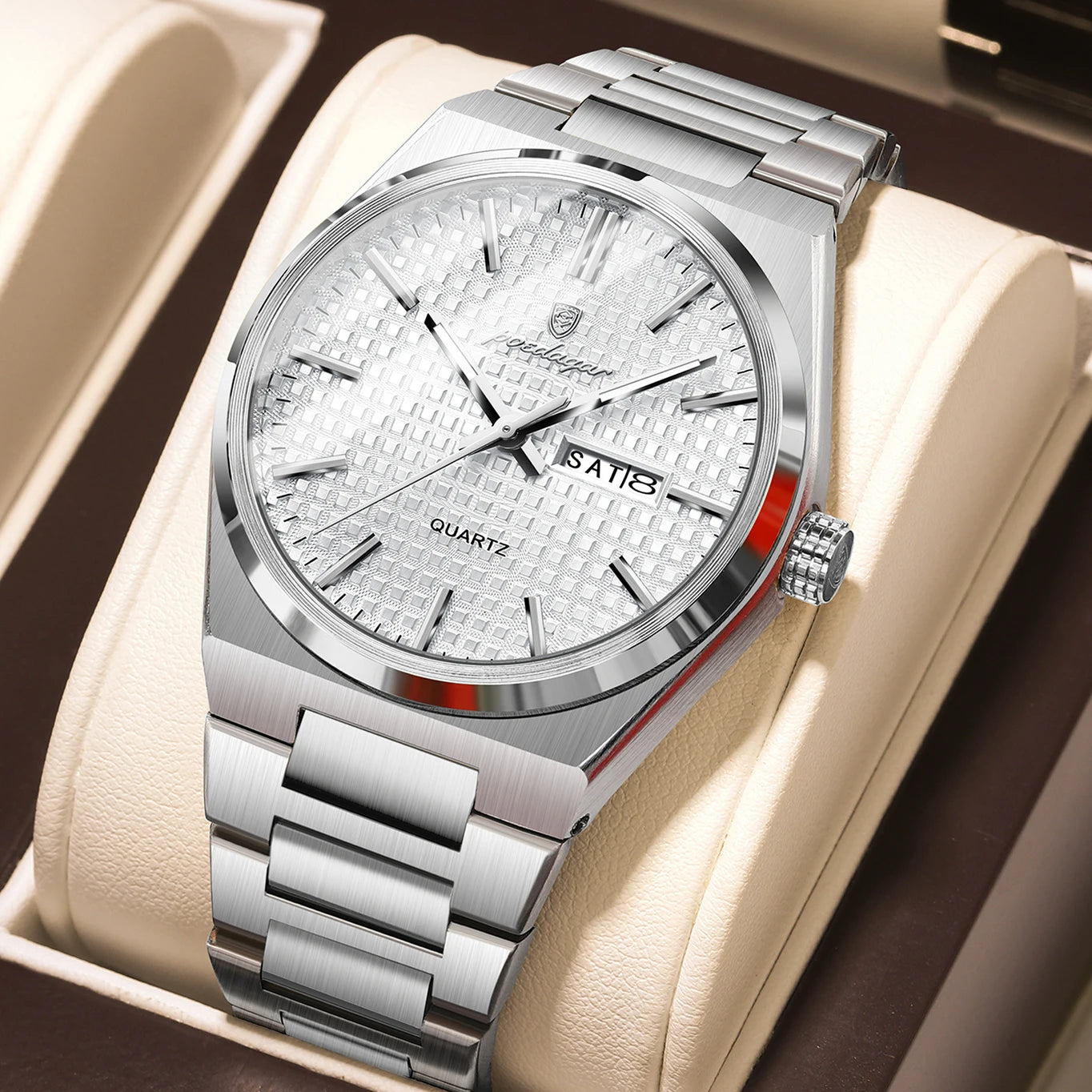 S-Art Luxury Men Watch SILVER Brand Watch