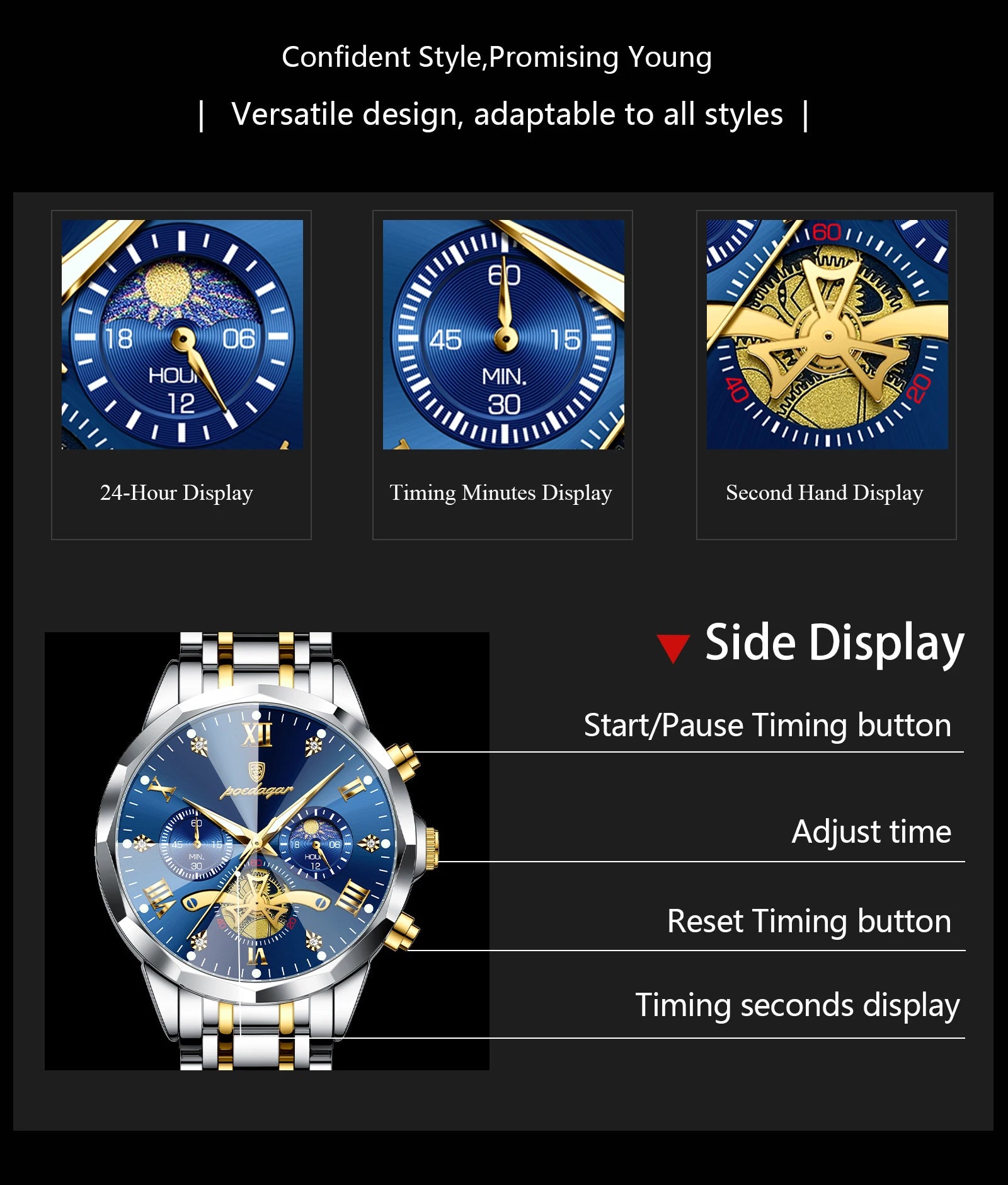 S-Legitimus Luxury Men Watch SILVER Brand Watch