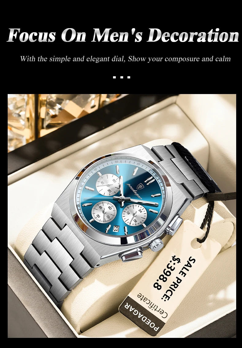 3-Globe Luxury Watch SILVER Brand Watch