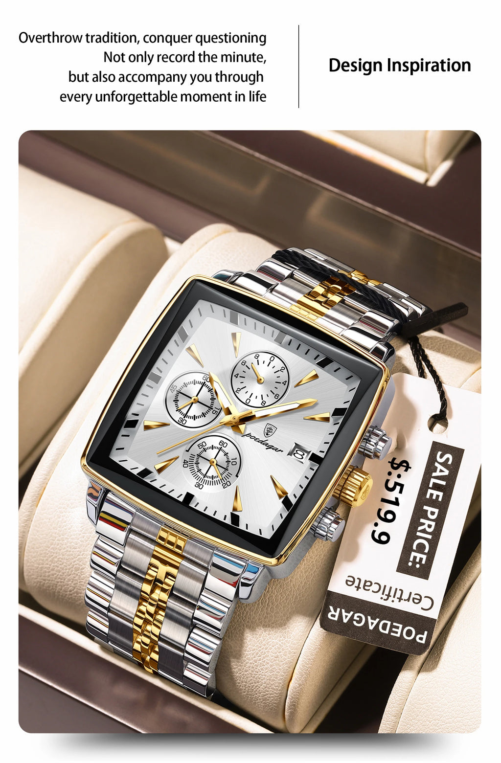 S-Squared Chronograph Luxury Watch SILVER Brand Watch