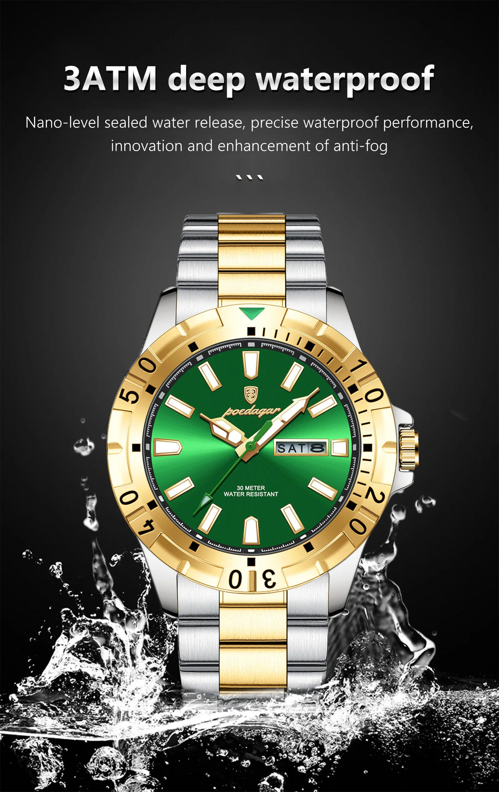 S-Qartz Luxury Man Watch SILVER Brand Watch