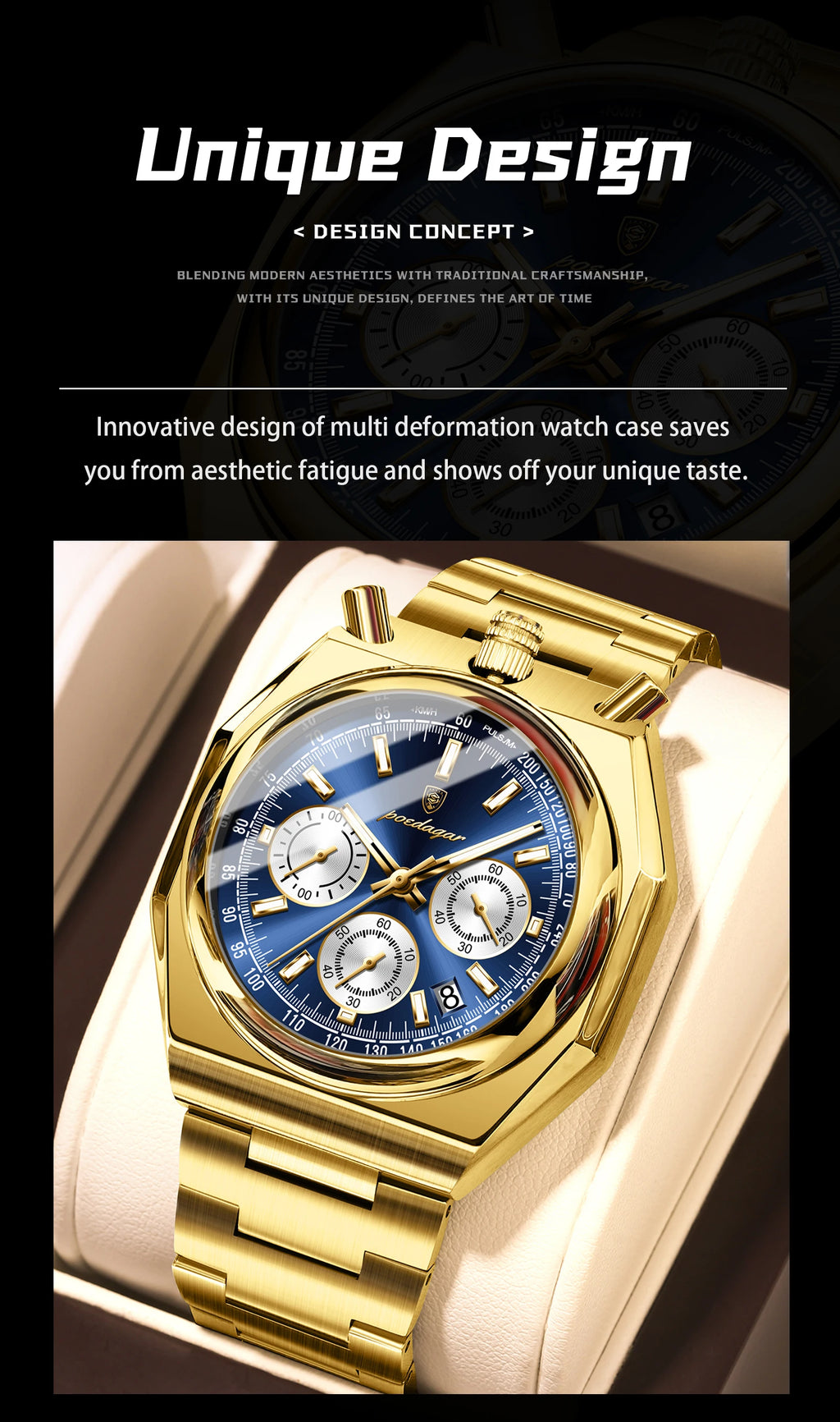 S-3Globe Luxury Chronograph Watch SILVER Brand Watch