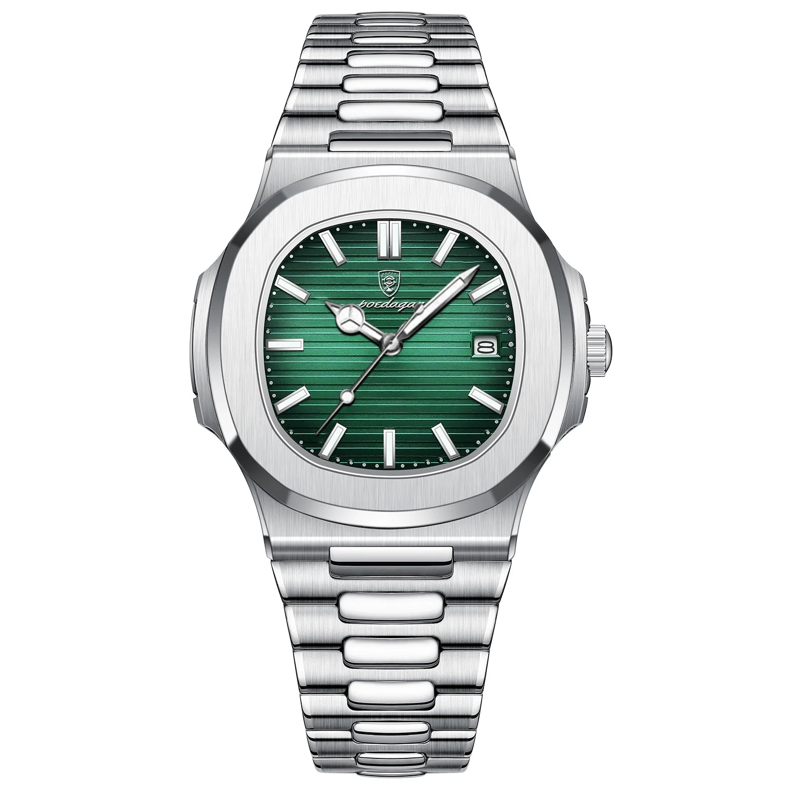 S-Exclusive Square Luxury Men SILVER Brand Watch