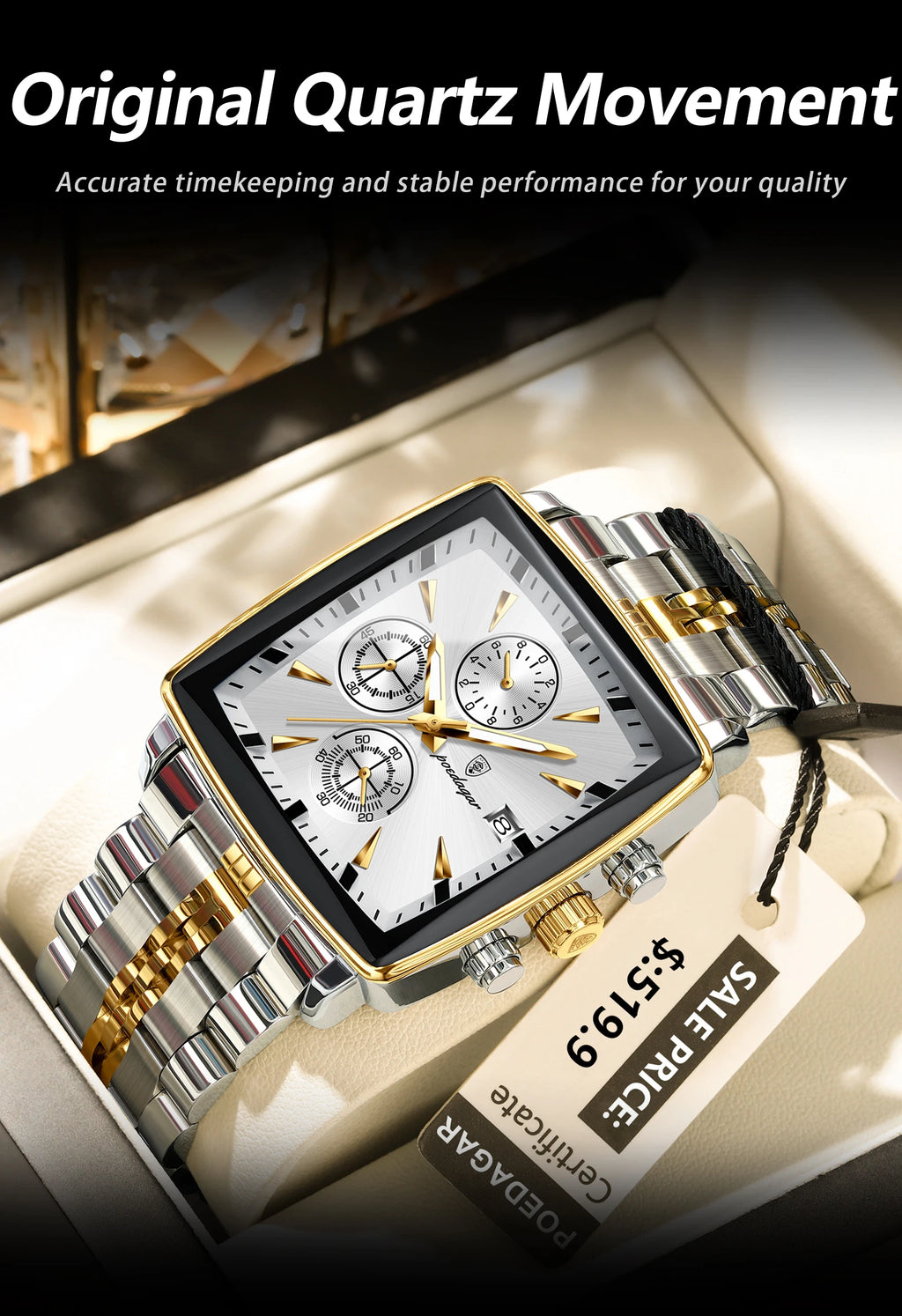 S-Squared Chronograph Luxury Watch SILVER Brand Watch