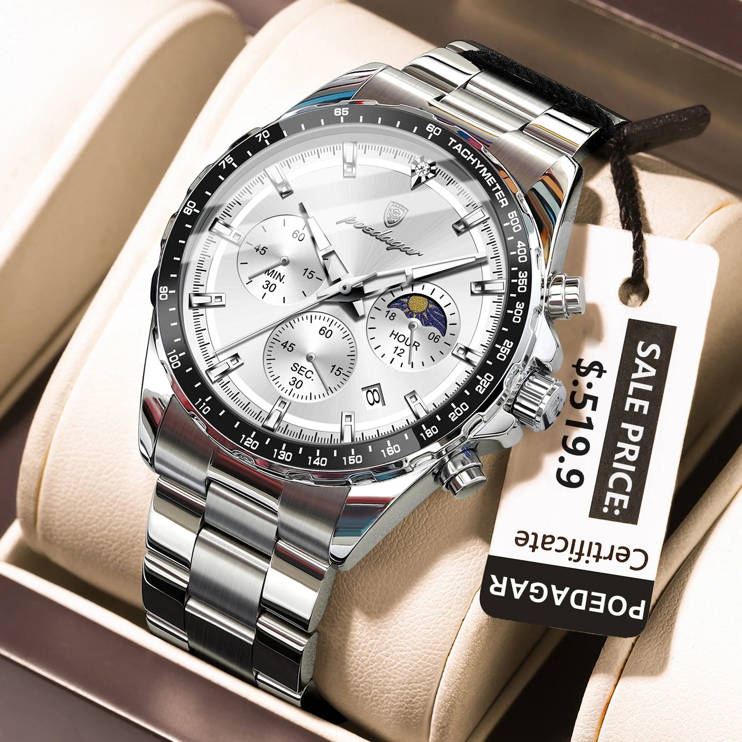 S-Dagar Luxury Sport Watch SILVER Brand Watch