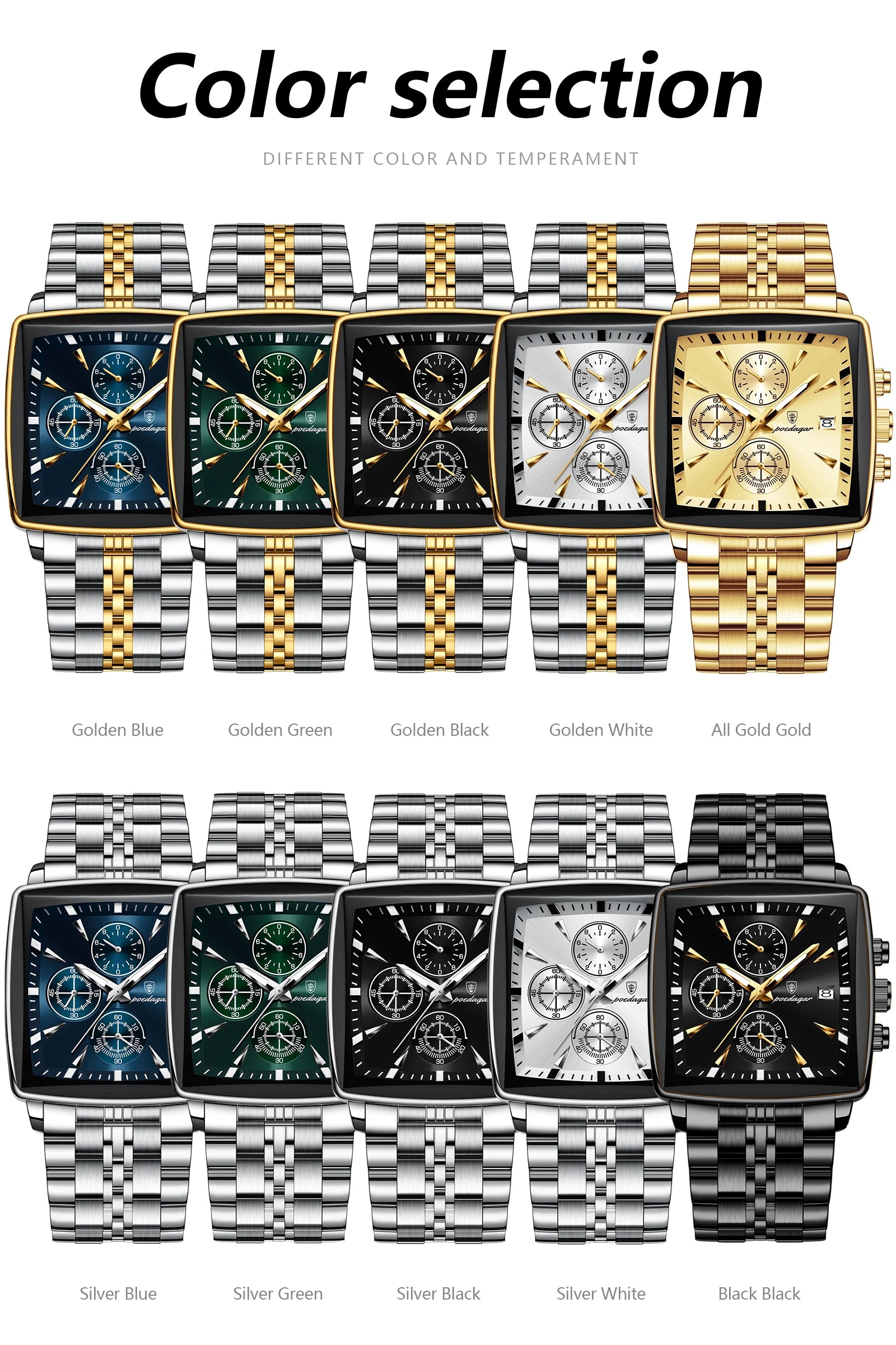 S-Squared Chronograph Luxury Watch SILVER Brand Watch