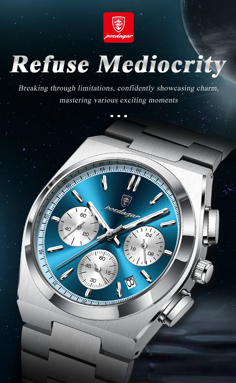 3-Globe Luxury Watch SILVER Brand Watch
