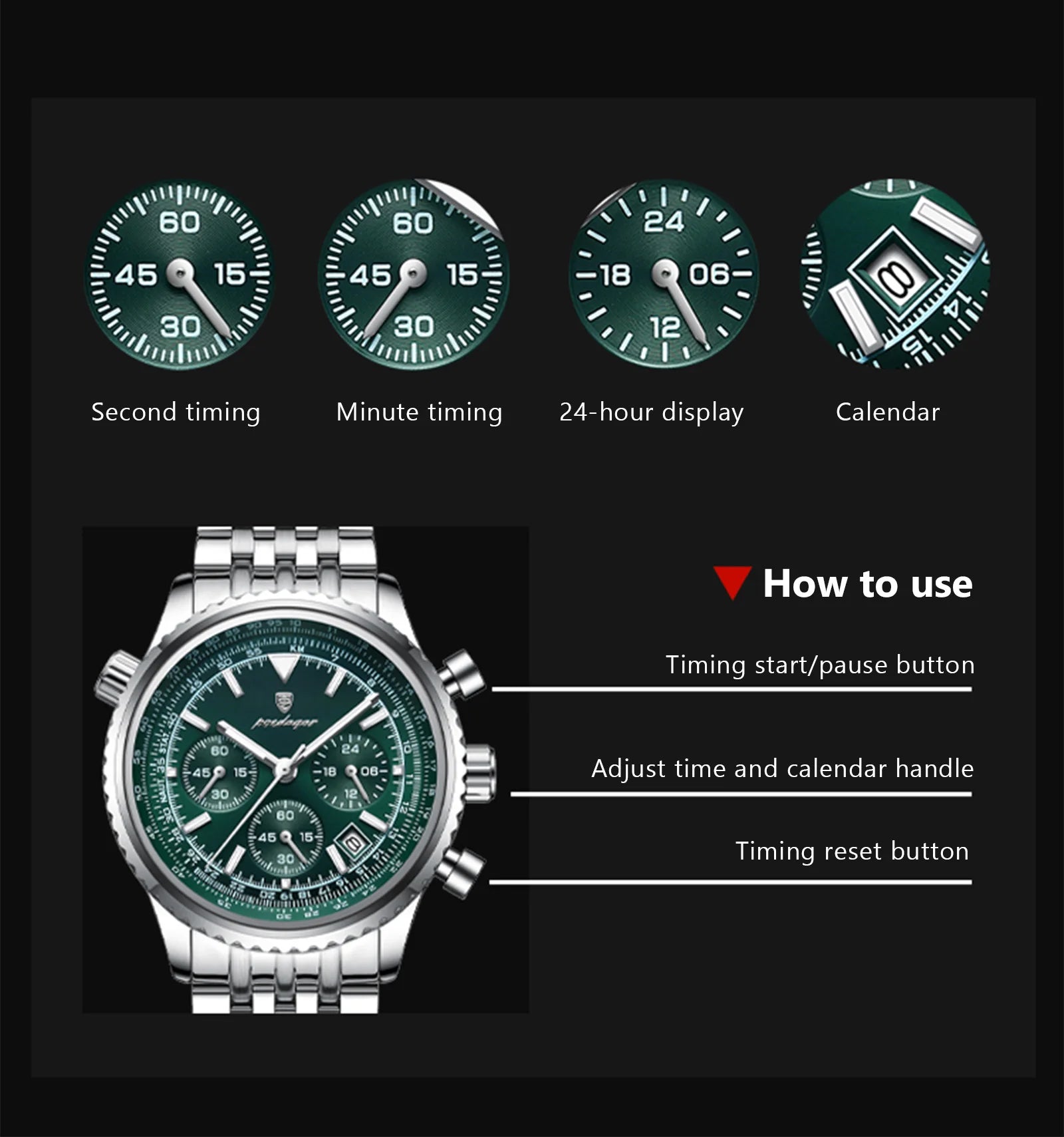 Dagar Watch Luxury SILVER Brand Watch