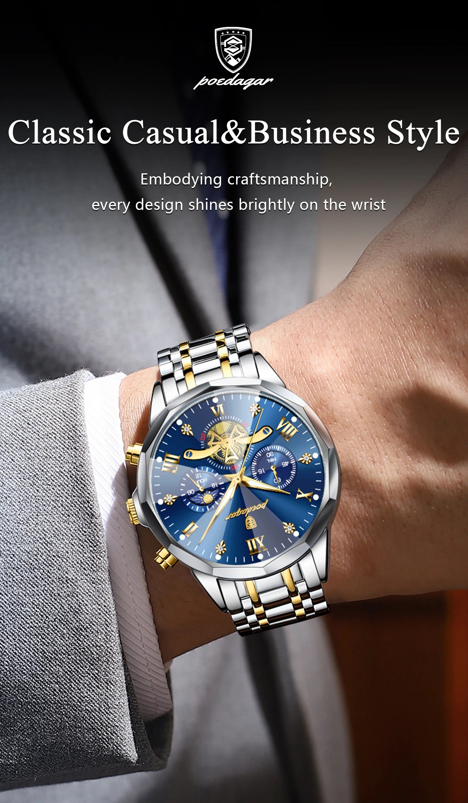 S-Legitimus Luxury Men Watch SILVER Brand Watch