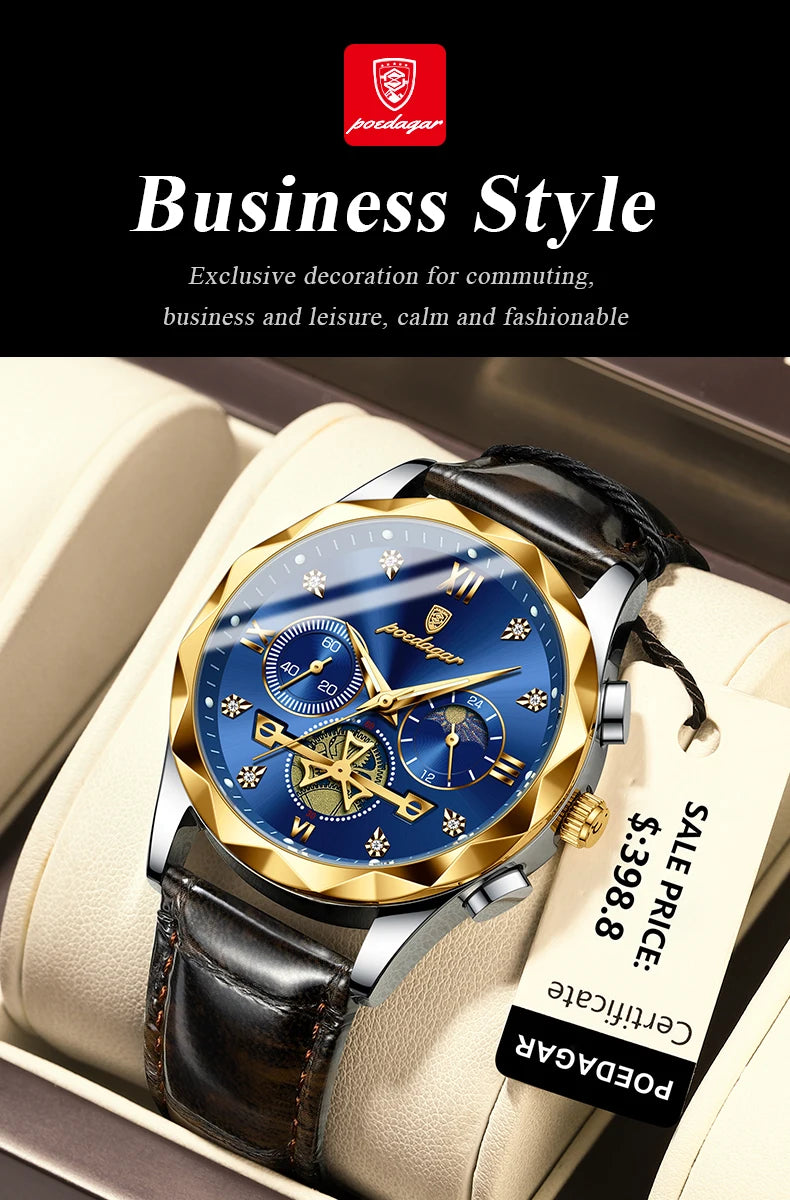 S-Legleather Luxury Watch SILVER Brand Watch