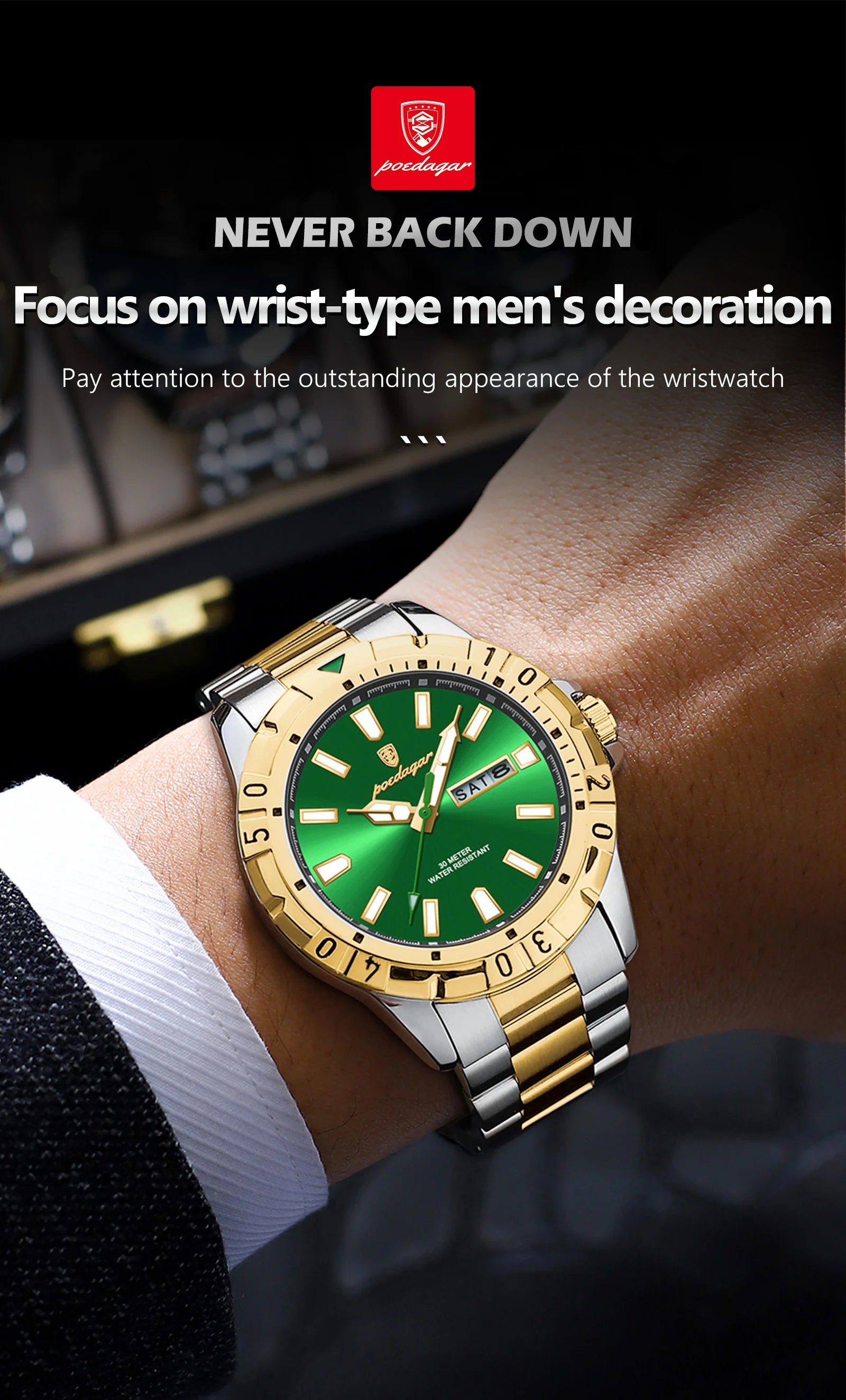 S-Qartz Luxury Man Watch SILVER Brand Watch