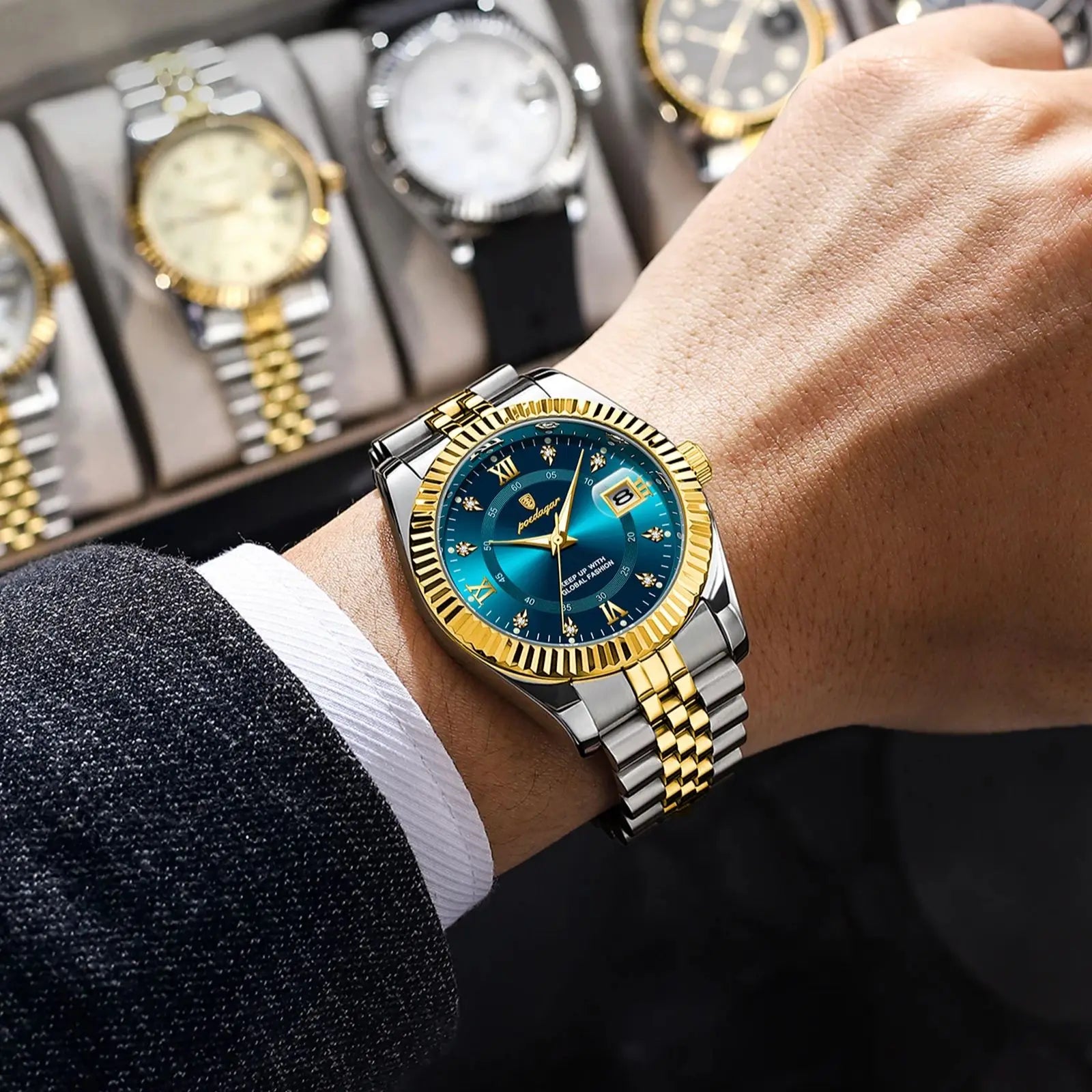 S-Lin Luxury Gold Quartz SILVER Brand Watch