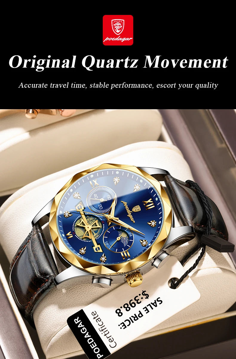 S-Legleather Luxury Watch SILVER Brand Watch