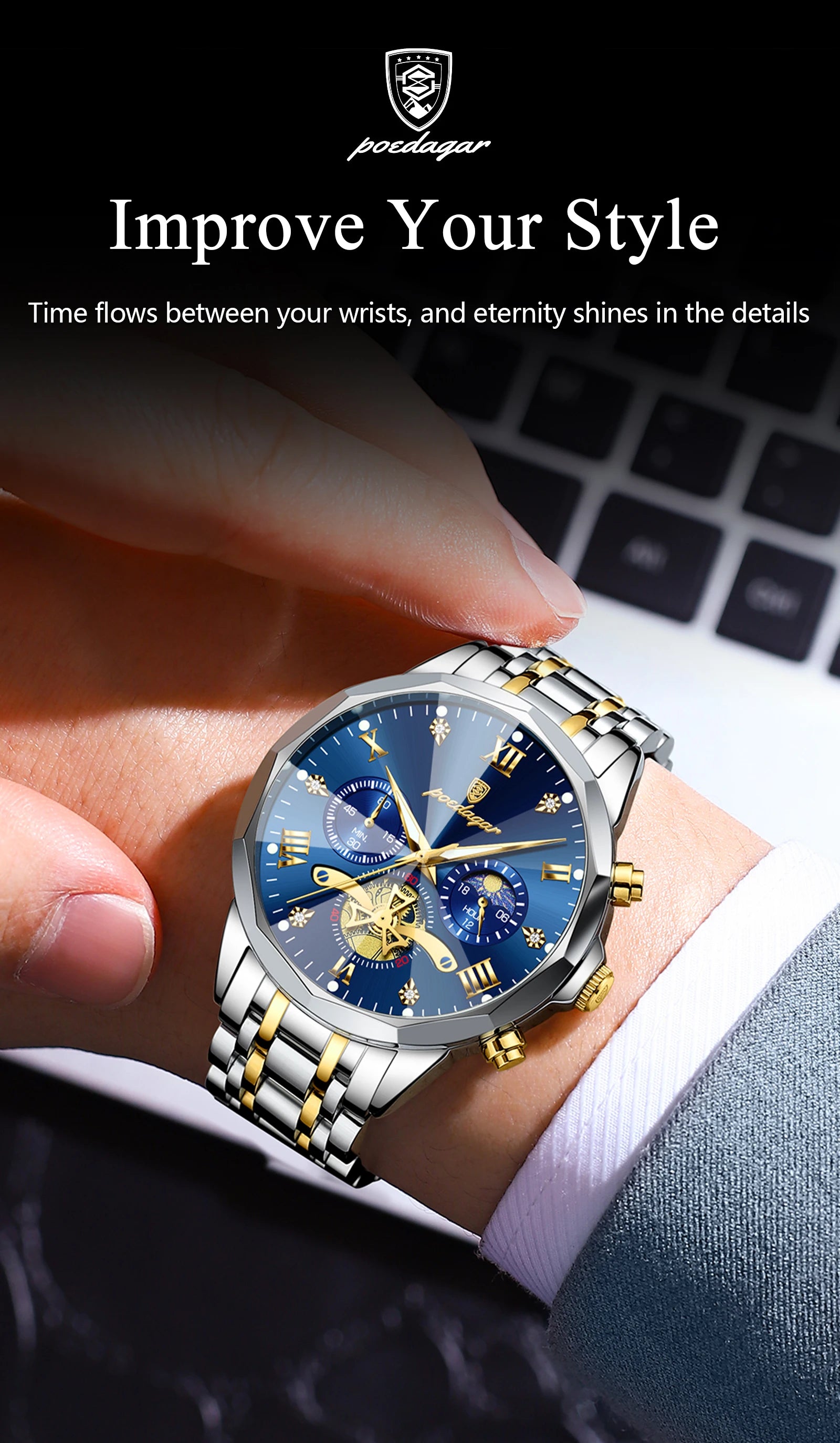 S-Legitimus Luxury Men Watch SILVER Brand Watch