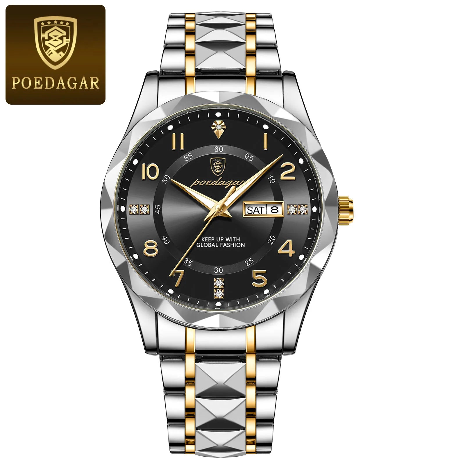 Luxury Men Luminous Wristwatch SILVER Brand Watch