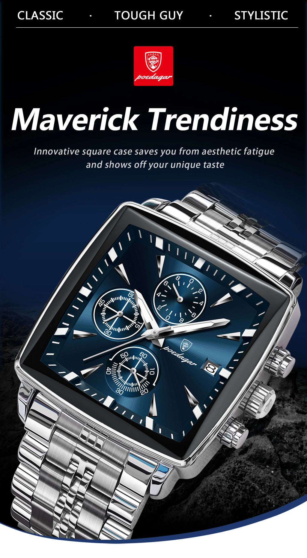 Xsquare Watch Luxury SILVER Brand Watch