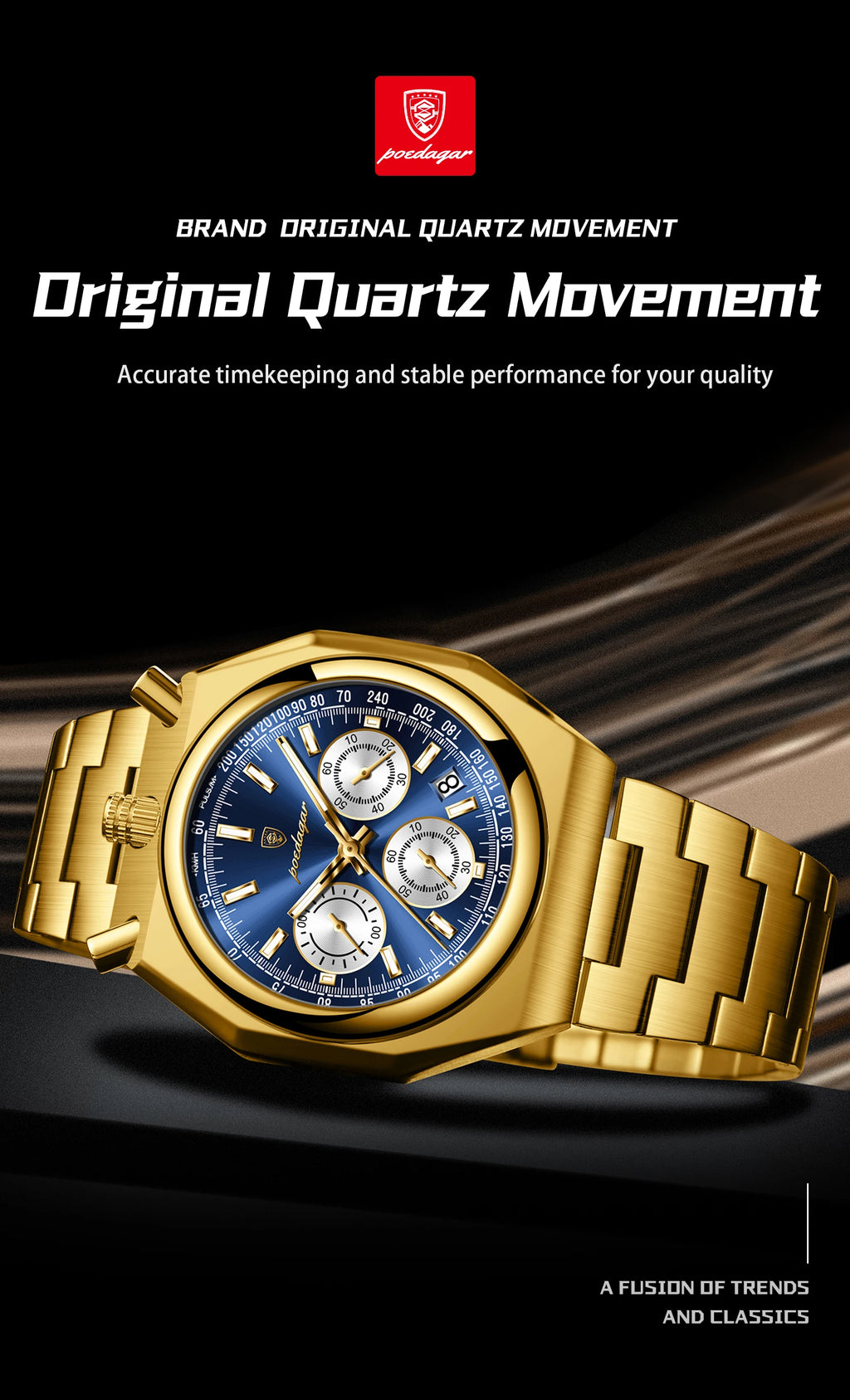 S-3Globe Luxury Chronograph Watch SILVER Brand Watch