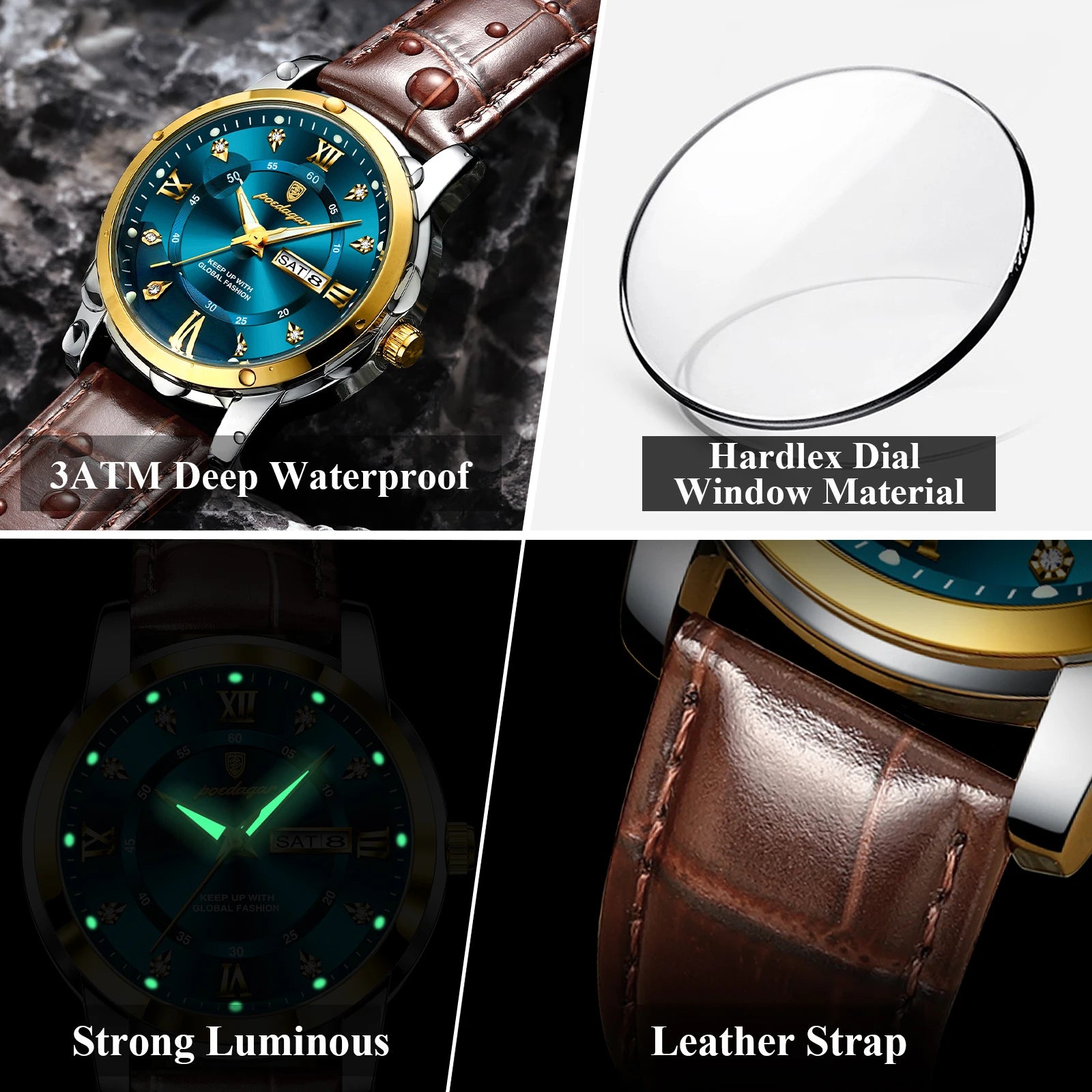 S-Rich Luxury Business Men Watch SILVER Brand Watch