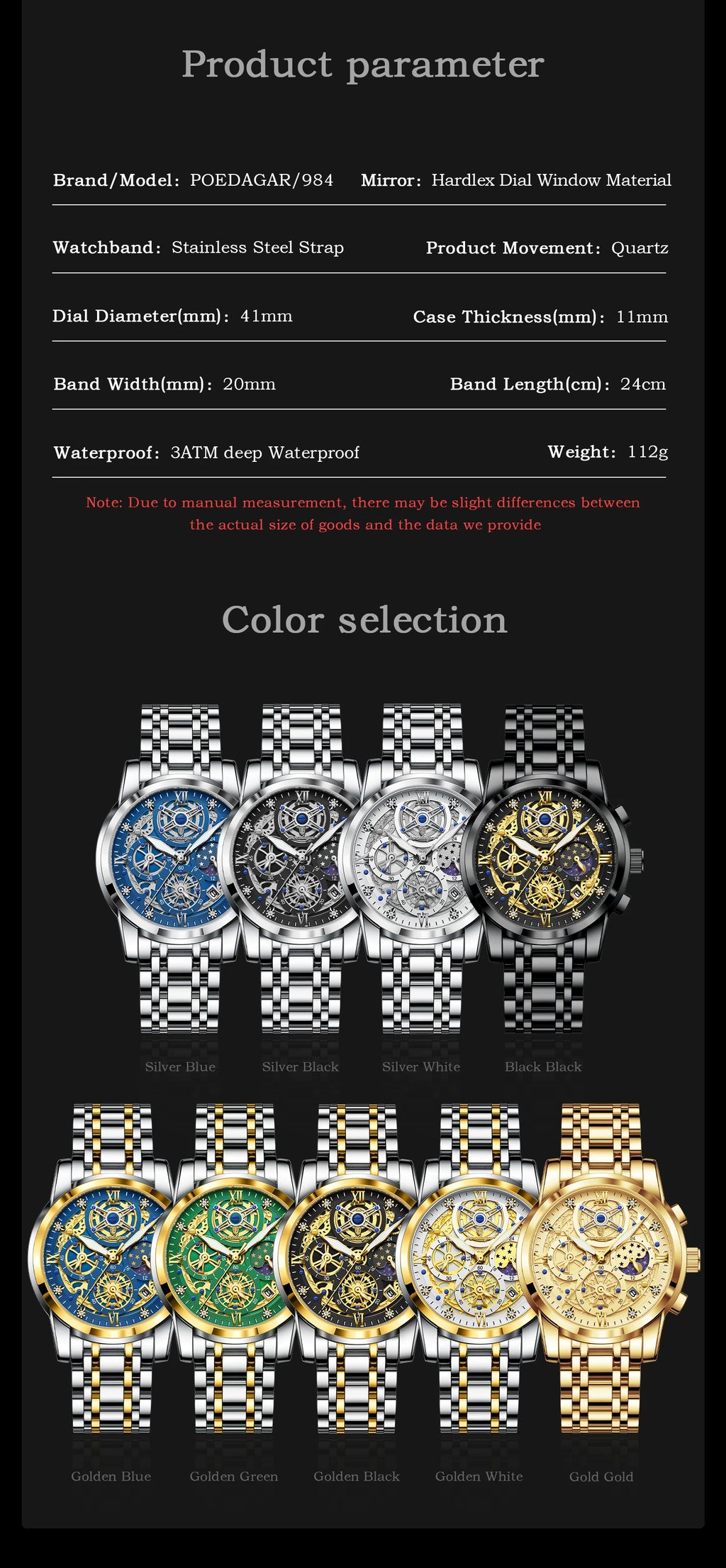 S-Stamine Luxury Watch SILVER Brand Watch