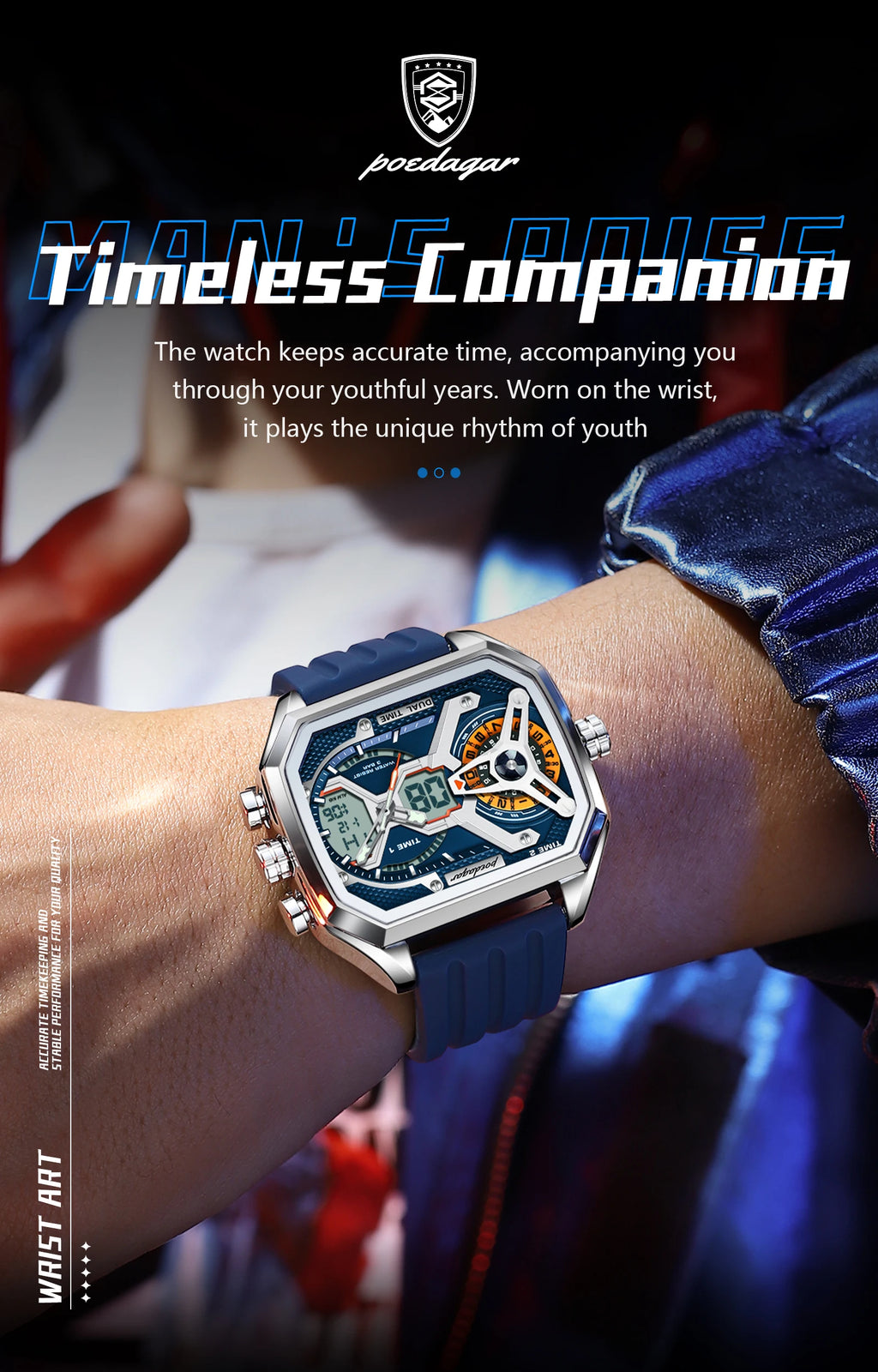 S-OctoTal Top Luxury Men Watch LED SILVER Brand Watch