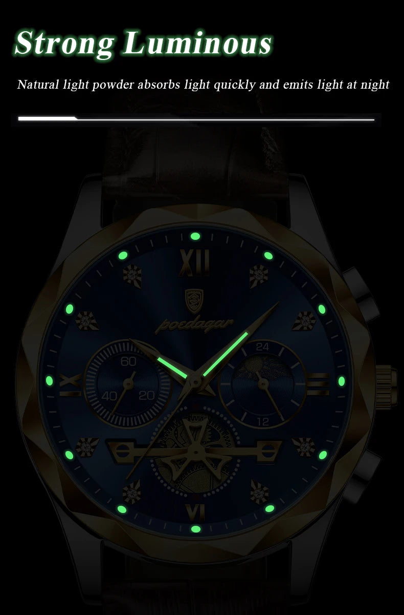 S-Legleather Luxury Watch SILVER Brand Watch