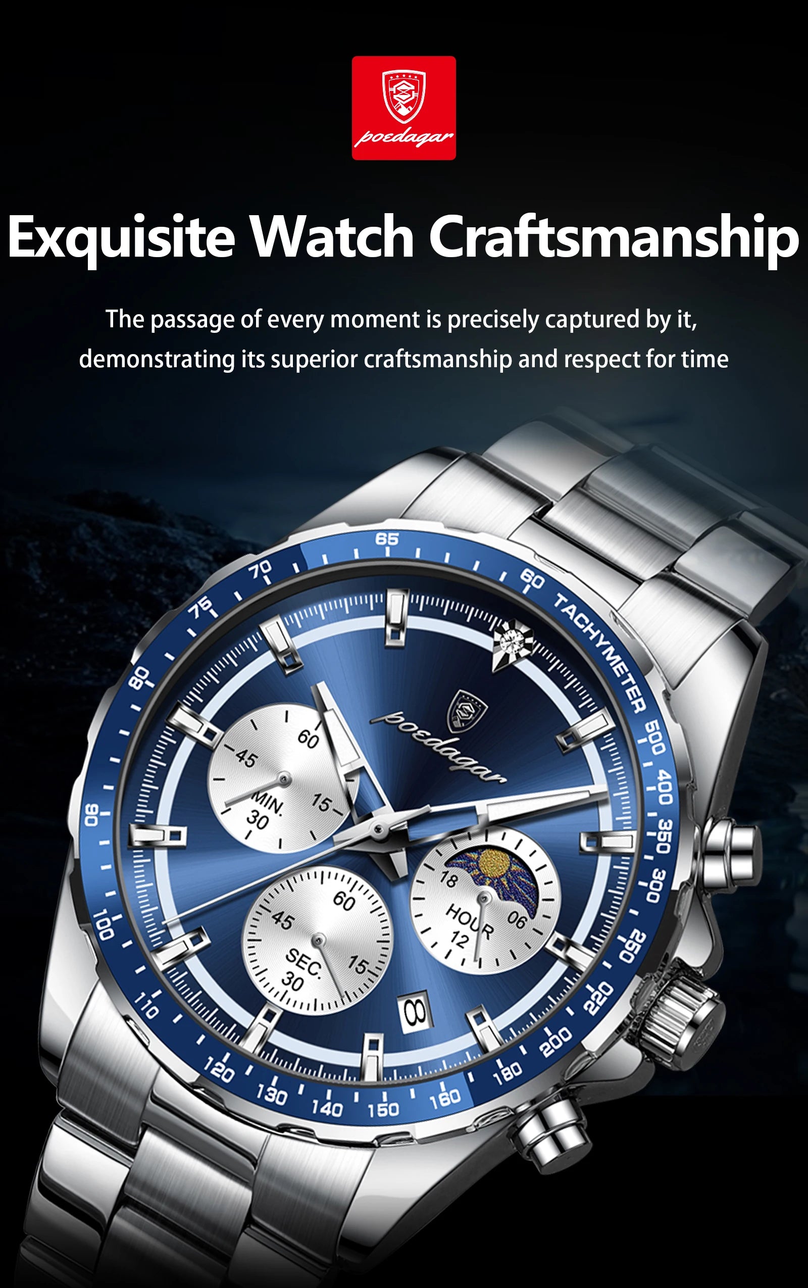 S-Dagar Luxury Sport Watch SILVER Brand Watch